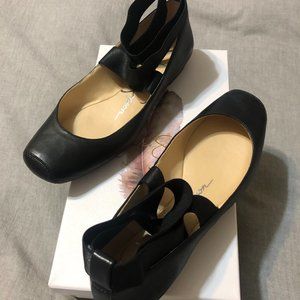 Black balletcore dressy flats